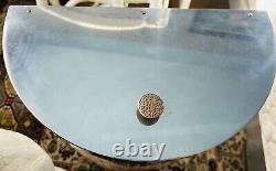 Vintage Rare Metal Glass Mirror Panel Laundry Hamper
