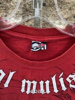 Vintage Rare Metal Mulisha 2000's T Shirt Red Fire Size Mens Large Buy Now