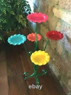 Vintage Rare Metal Multiple Plants Plant Stand 31