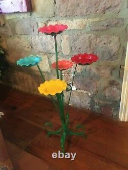 Vintage Rare Metal Multiple Plants Plant Stand 31