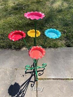 Vintage Rare Metal Multiple Plants Plant Stand 31