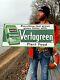 Vintage Rare Metal Vertagreen Plant Food Farm Greenhouse Sign 1954 18 By 36