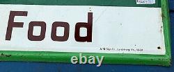 Vintage Rare Metal Vertagreen Plant Food Farm Greenhouse Sign 1954 18 by 36