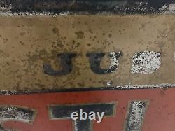 Vintage Rare Metal WHISTLE Bottle Orange Soda Sign GAS OIL COLA 54 x 18