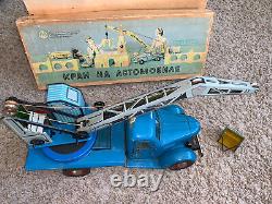 Vintage Rare Metal ZIL USSR Russian Soviet Crane with Box And Paper FREESHIP