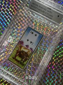 Vintage Rare Mighty Mouse Metal Playing Card 4 Clubs Cow Ebay 1/1 Cgs 8 C Read