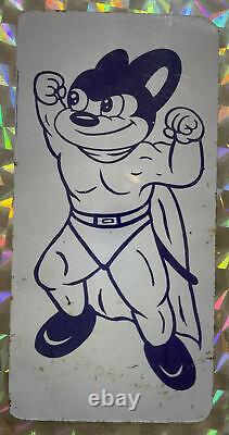 Vintage Rare Mighty Mouse Metal Playing Card 4 Clubs Cow Ebay 1/1 Cgs 8 C Read