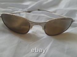 Vintage Rare Oakley 2.0 Platinum Wire Bronze Iridium Sunglasses