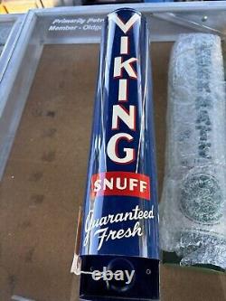 Vintage Rare Original Viking Snuff Tobacco Can Dispenser Store Metal Display NOS