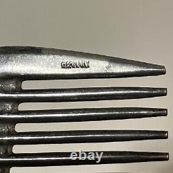 Vintage Rare PEARLDUCK Crew Cut Aluminum Metal Comb GERMANY BARBERSHOP COMB