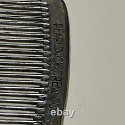 Vintage Rare PEARLDUCK Crew Cut Aluminum Metal Comb GERMANY BARBERSHOP COMB