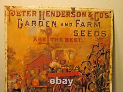 Vintage Rare PETER HENDERSON &Co GARDEN and FARM SEEDS Metal Sign 12.5 x 15