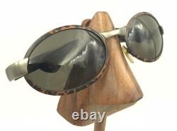 Vintage Rare Ralph Lauren 909/S WS3 Silver Tortoise Oval Sunglasses Frames Italy