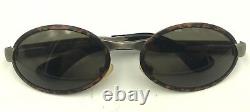 Vintage Rare Ralph Lauren 909/S WS3 Silver Tortoise Oval Sunglasses Frames Italy