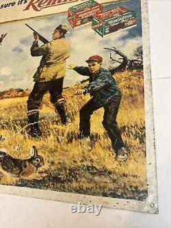 Vintage Rare Remington Dupont Metal Sign Original 18x22 Hunting, Farm, Oil Gas