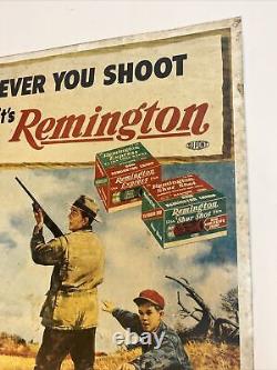 Vintage Rare Remington Dupont Metal Sign Original 18x22 Hunting, Farm, Oil Gas