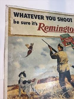 Vintage Rare Remington Dupont Metal Sign Original 18x22 Hunting, Farm, Oil Gas