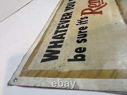 Vintage Rare Remington Dupont Metal Sign Original 18x22 Hunting, Farm, Oil Gas
