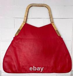 Vintage Rare Roberta di Camerino Red Leather Stunning Handbag