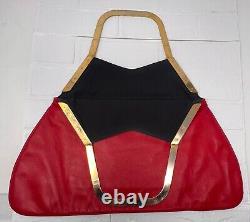Vintage Rare Roberta di Camerino Red Leather Stunning Handbag