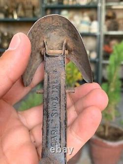 Vintage Rare Rusty Iron Metal Handcrafted Carl Shoe Tree Shoe Forms Adjustable