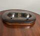 Vintage Rare Sengbusch Double Inkwell Set Nice Art Deco Wood & Metal Calligraphy