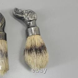 Vintage Rare Shaving Brush, Silvertip Badger with Handmade Metal Elephant Handle