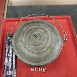 Vintage Rare Small Coal Miner Tin Metal Lunch Pail /Mining Bucket