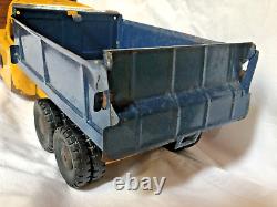 Vintage Rare Structo Toy Truck Scoop And Load Non-hydraulic Yellow Blue Metal