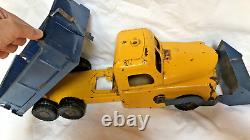 Vintage Rare Structo Toy Truck Scoop And Load Non-hydraulic Yellow Blue Metal