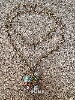 Vintage Rare Stunning Erickson Beamon Ball Rhinestone Prong Set Necklace