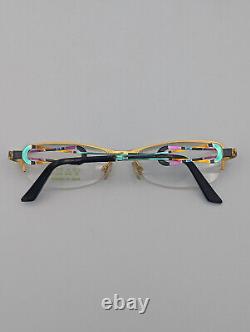 Vintage Rare Taxi Modi Di Vedere Metal Semi-Rimless (Rimlon) Eyeglass Frame