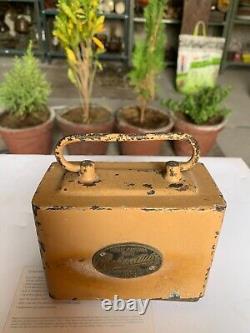 Vintage Rare Tin Metal Rehemtula Brand Piggy Bank Money Saving Storage Box