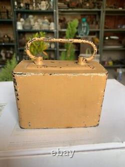 Vintage Rare Tin Metal Rehemtula Brand Piggy Bank Money Saving Storage Box