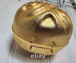 Vintage Rare Walborg Gold Metal Egg Shaped Purse