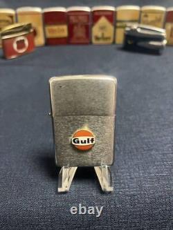Vintage Rare Zippo'77Gulf Oil Metal Zippo Galf Sparks Test Ok Setagaya Base Co