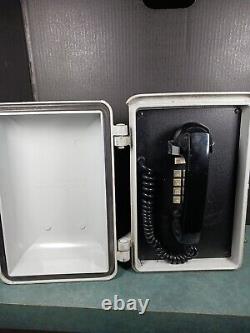 Vintage Rare metal call box button phone wall mount/man cave, Oddity prop decor