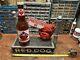 Vintage Red Dog Protected By Fence Beer Sign Rare Metal 1 Of 1 Michigan