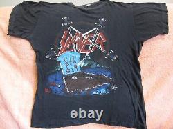 Vintage SLAYER Concert Shirt 1987 Reign In Blood Metal Rock Tour Band Shirt Rare
