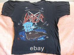 Vintage SLAYER Concert Shirt 1987 Reign In Blood Metal Rock Tour Band Shirt Rare