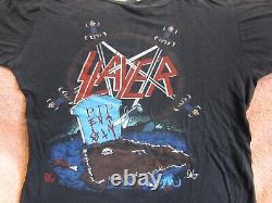 Vintage SLAYER Concert Shirt 1987 Reign In Blood Metal Rock Tour Band Shirt Rare