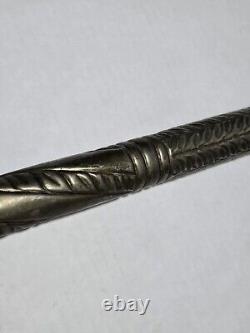 Vintage Sacred Lions Head Metal Scepter, Walking Stick, Ceremonial Mace Rare