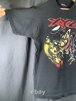 Vintage Super Rare'91 XYZ Glam Metal Band Black Single Stitch Mens L USA