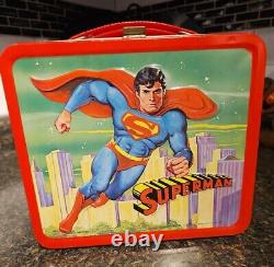 Vintage Superman Lunchbox 1978 Metal Rare Aladdin -Fantastic Condition