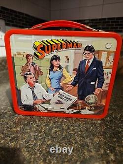 Vintage Superman Lunchbox 1978 Metal Rare Aladdin -Fantastic Condition