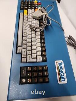 Vintage Texscan MSI Keyboard Blue Rare Metal Keyboard Frame Government Keyboard