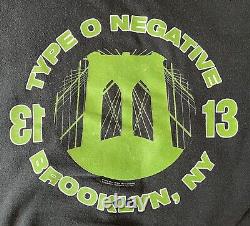 Vintage Type O Negative Hoodie 90's Blue Grape Size XL Metal Brooklyn NY Rare