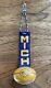 Vintage University Of Michigan Felt Ribbon & Metal Football Charm Rare