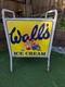Vintage Wall's Ice Cream Advertising Bin Metal 4 Sided Rare