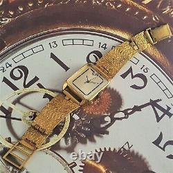 Vintage Watch USSR Luch VERY RARE Soviet WristWatch Poljot 2209 Gold Plated